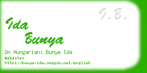 ida bunya business card